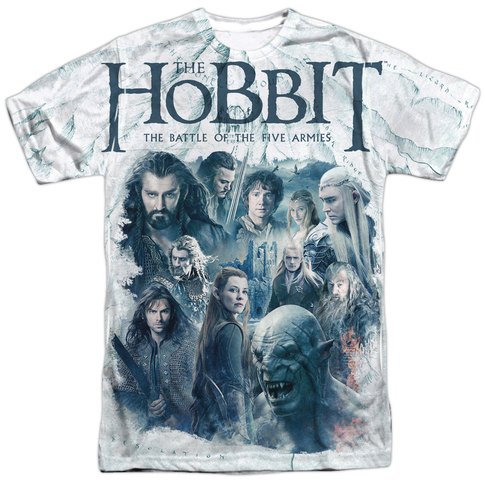 Hobbit - Ready For Battle - Short Sleeve Adult Poly Crew - White T-shirt