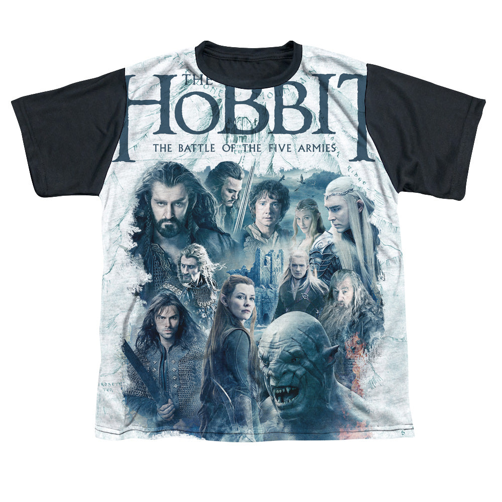 Hobbit - Ready For Battle - Short Sleeve Youth White Front Black Back - White T-shirt