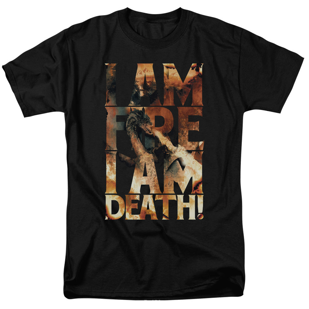Hobbit - I Am Fire - Short Sleeve Adult 18/1 - Black T-shirt