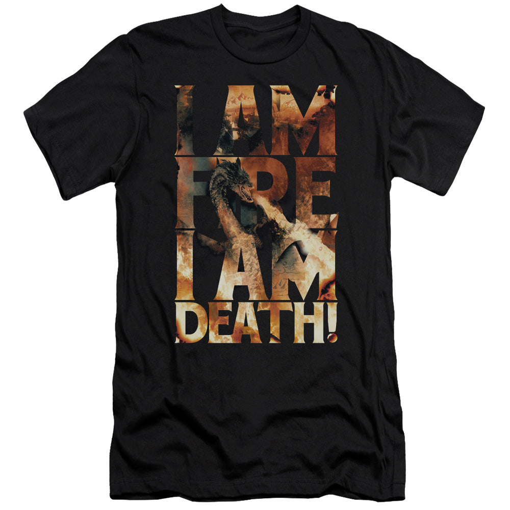 Hobbit - I Am Fire - Short Sleeve Adult 30/1 - Black T-shirt