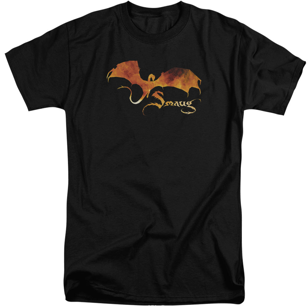 Hobbit - Smaug On Fire - Short Sleeve Adult Tall - Black T-shirt