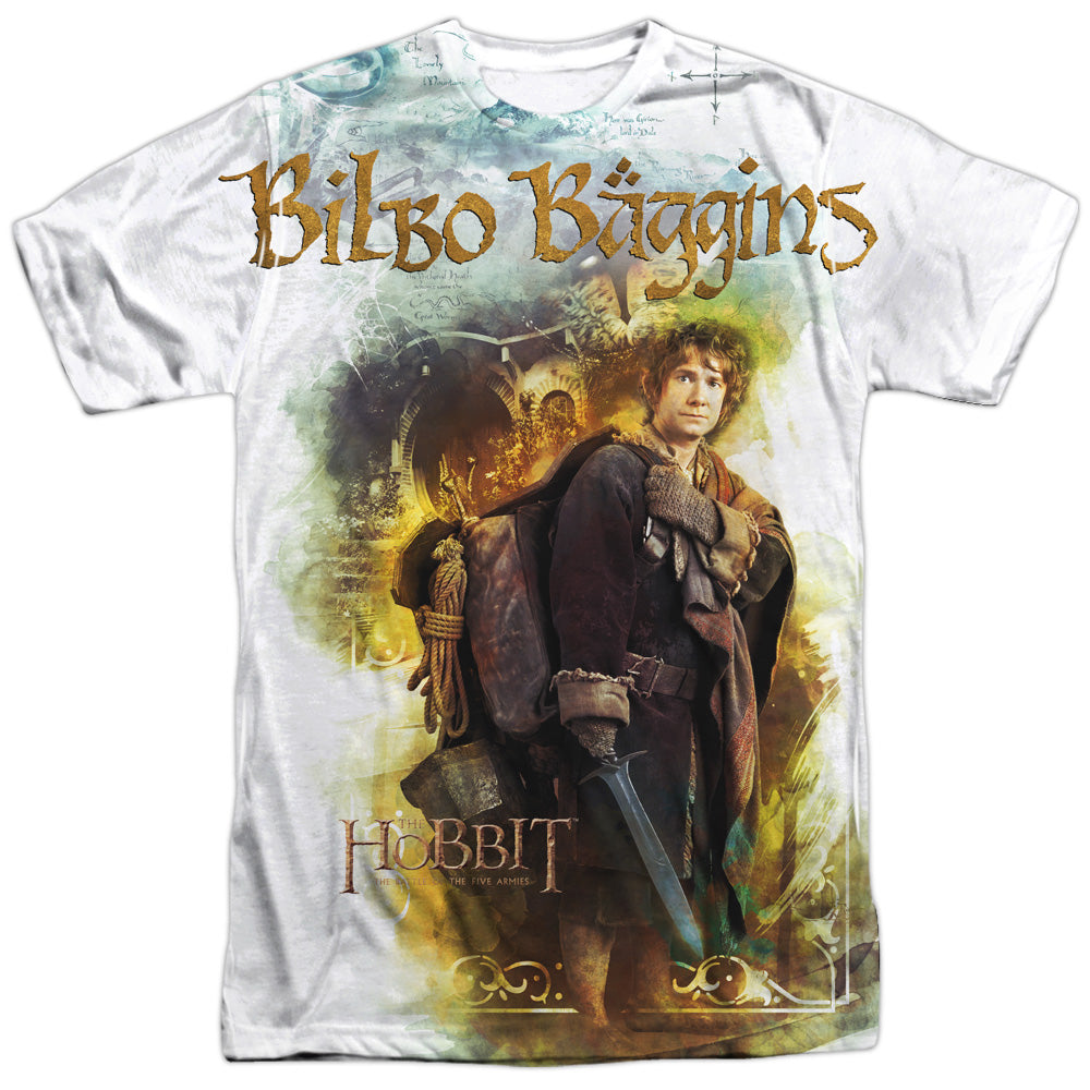 Hobbit - Bilbo - Short Sleeve Adult Poly Crew - White T-shirt