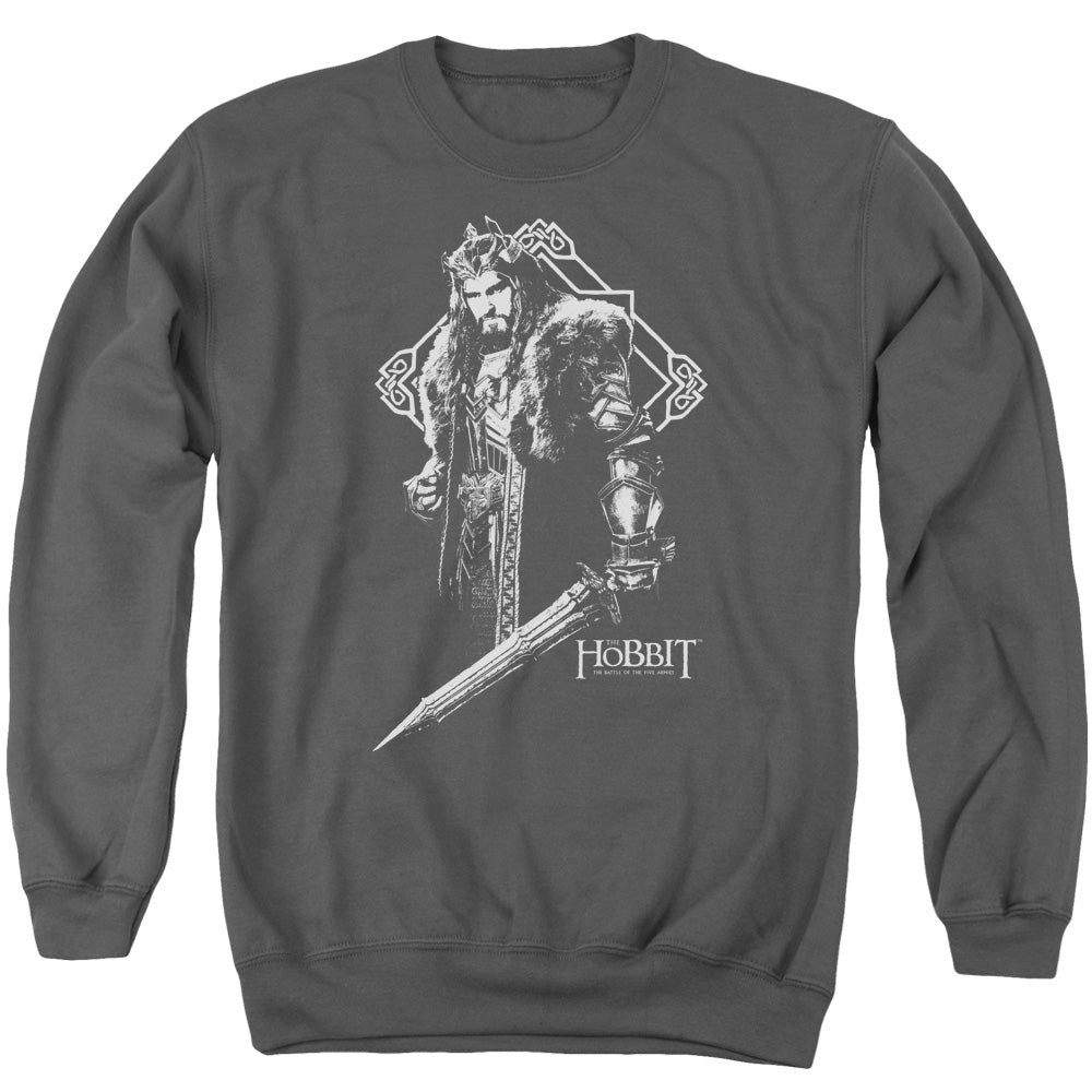 Hobbit - King Thorin - Adult Crewneck Sweatshirt - Charcoal