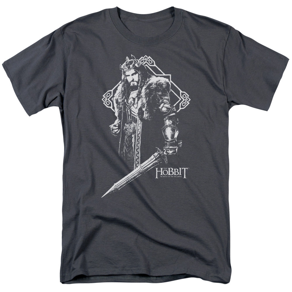 Hobbit - King Thorin - Short Sleeve Adult 18/1 - Charcoal T-shirt