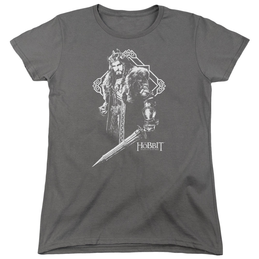Hobbit - King Thorin - Short Sleeve Womens Tee - Charcoal T-shirt