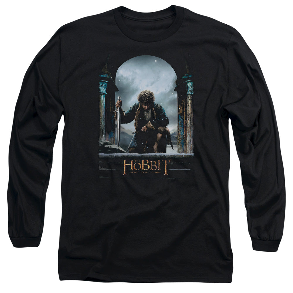 Hobbit - Bilbo Poster - Long Sleeve Adult 18/1 - Black T-shirt