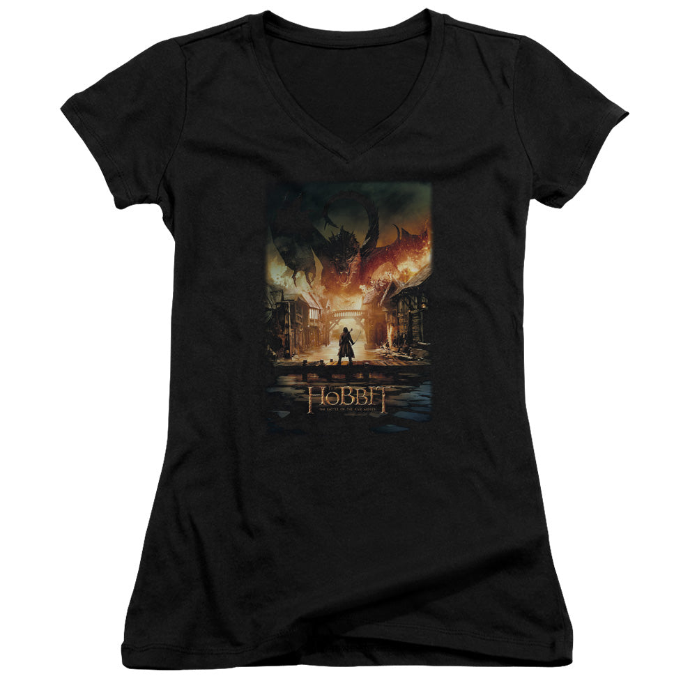 Hobbit - Smaug Poster-junior V-neck - Black