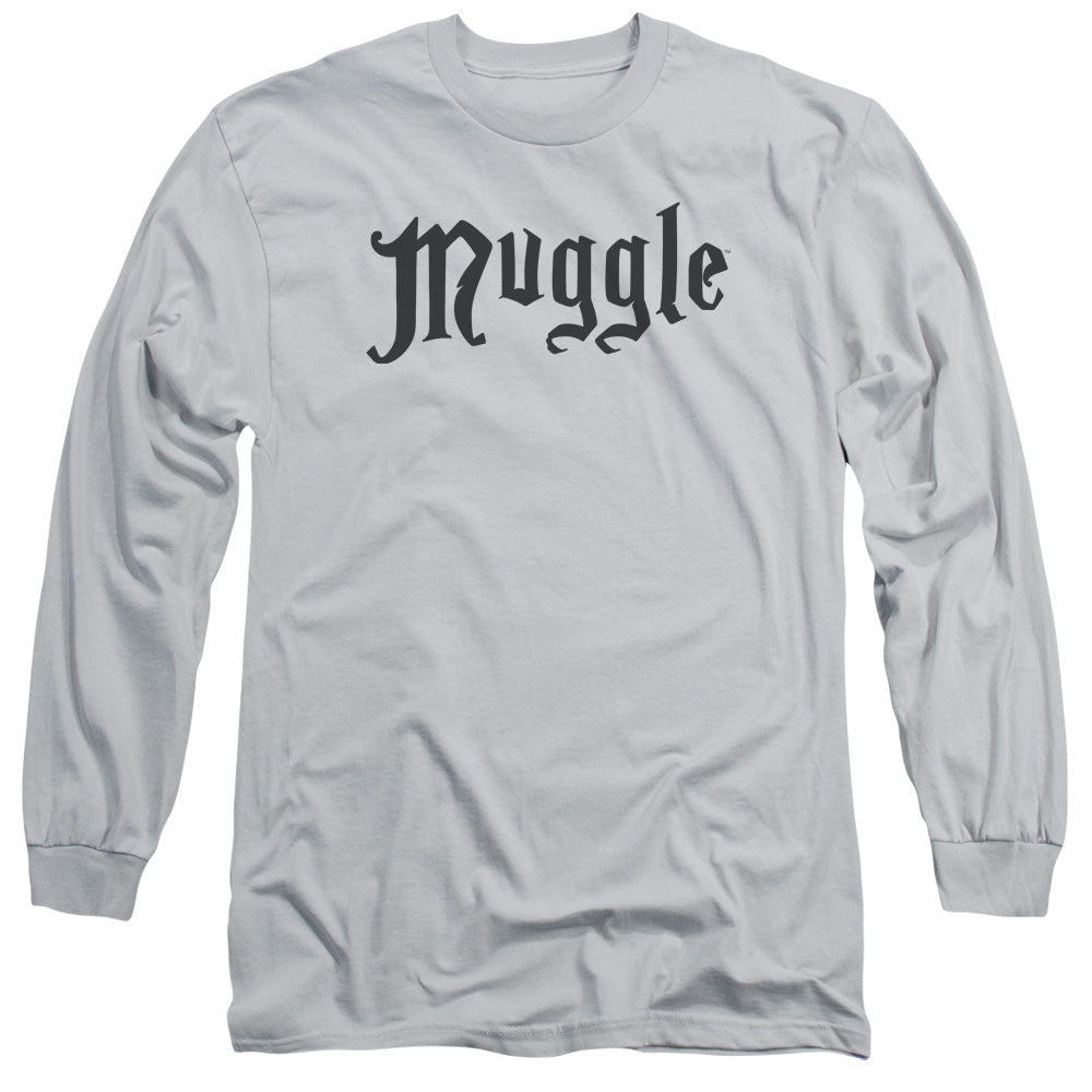 Harry Potter - Muggle - Long Sleeve Adult 18/1 - Silver T-shirt
