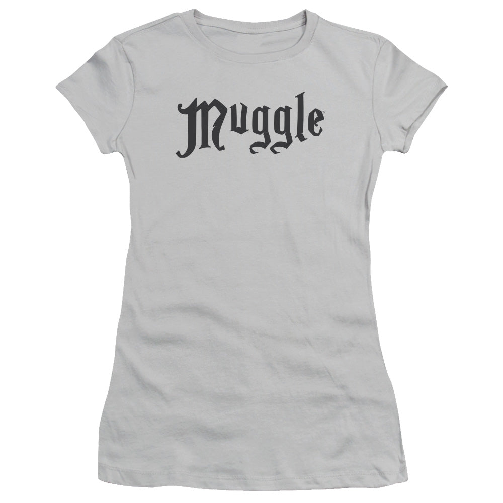 Harry Potter - Muggle - Short Sleeve Junior Sheer - Silver T-shirt