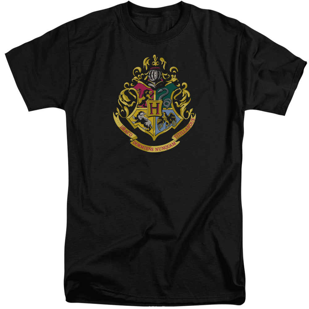 Harry Potter - Hogwarts Crest - Short Sleeve Adult Tall 18/1 - Black T-shirt