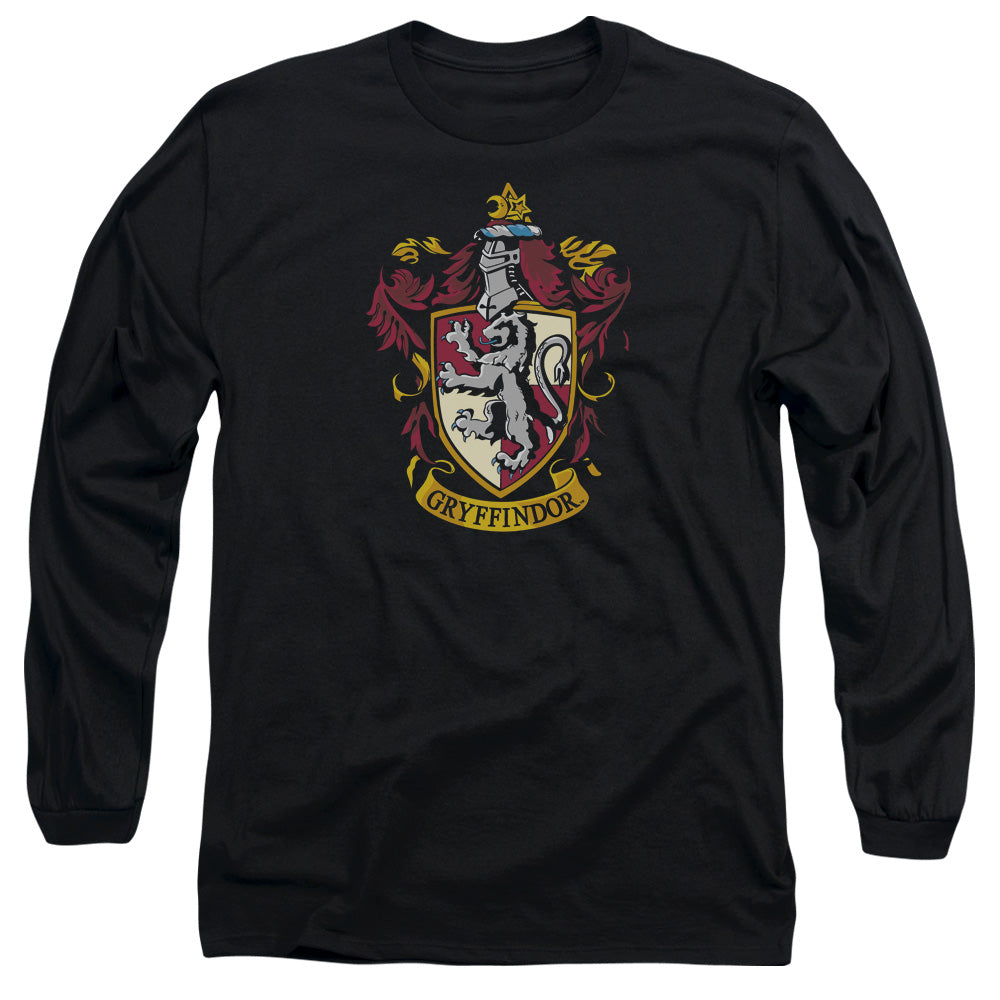 Harry Potter - Gryffindor Crest - Long Sleeve Adult 18/1 - Black T-shirt