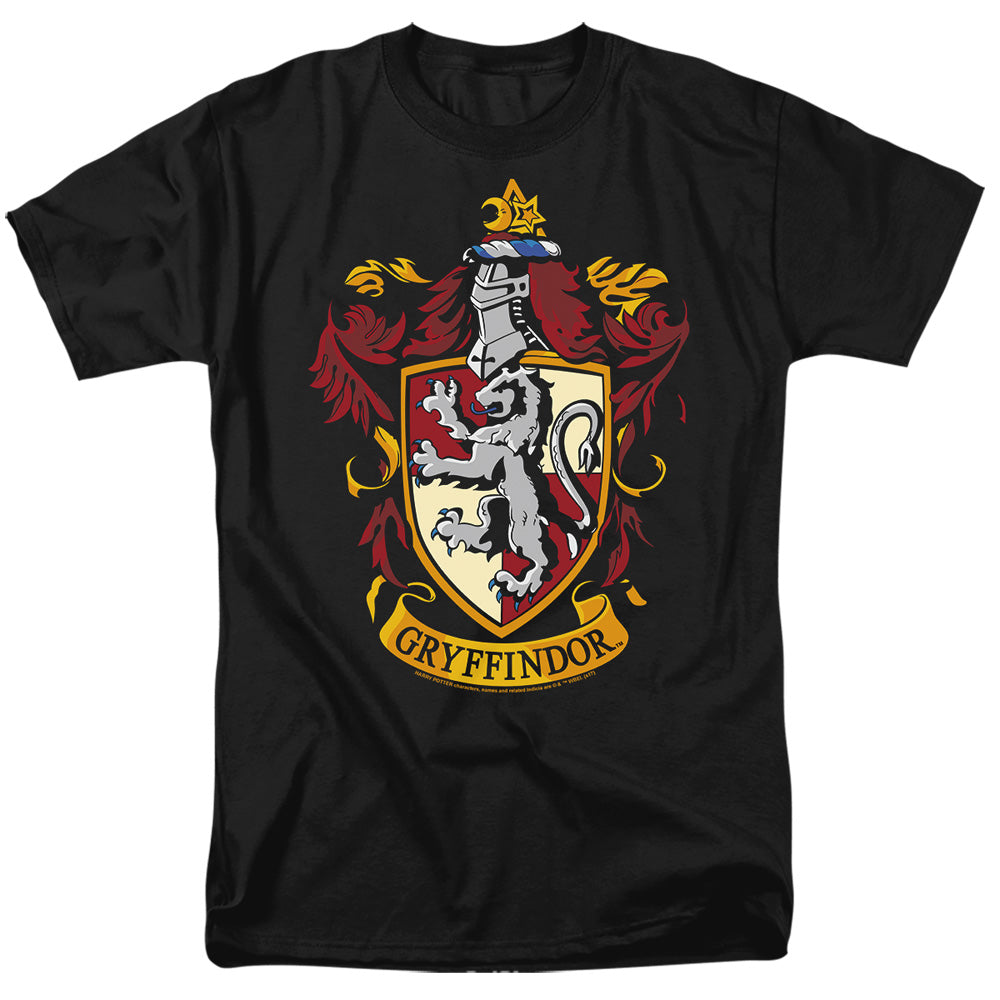 Harry Potter - Gryffindor Crest - Short Sleeve Adult 18/1 - Black T-shirt