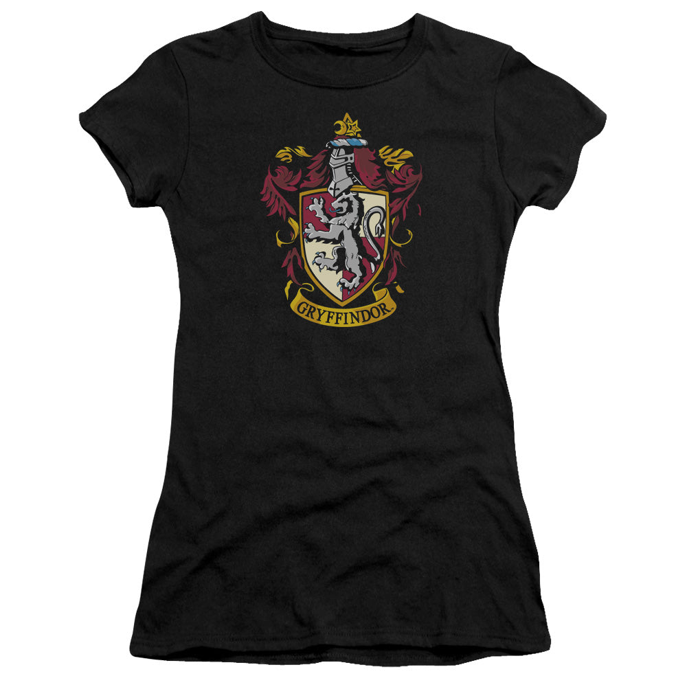 Harry Potter - Gryffindor Crest - Short Sleeve Junior Sheer - Black T-shirt