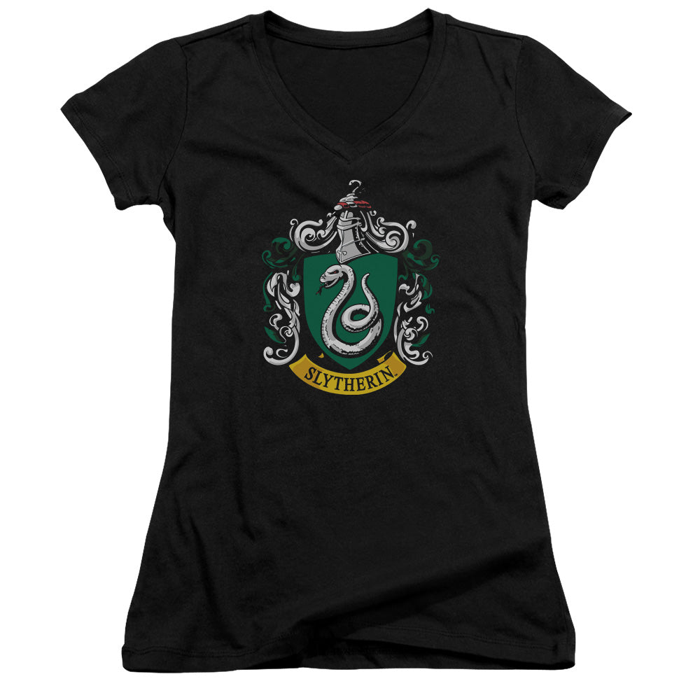 Harry Potter - Slytherin Crest-junior V-neck - Black