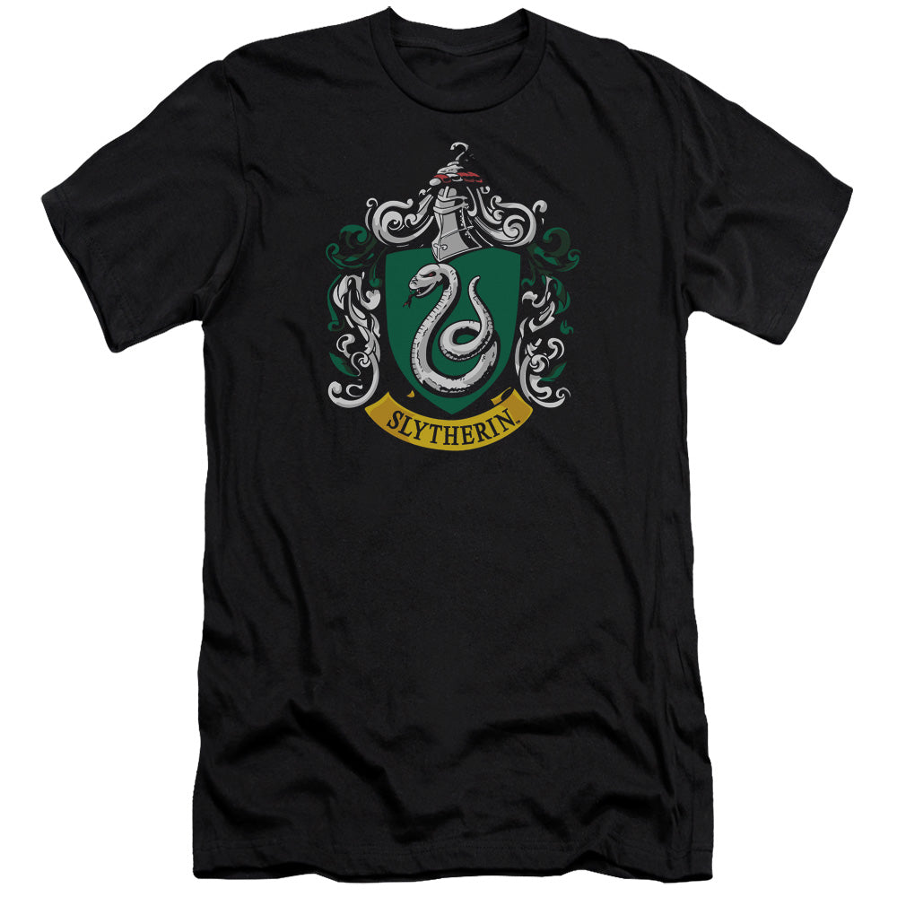Harry Potter - Slytherin Crest-hbo Short Sleeve Adult 30/1 - Black T-shirt