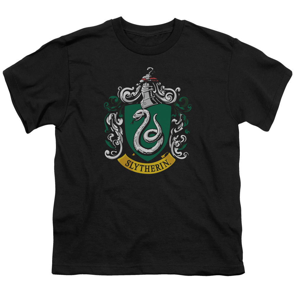 Harry Potter - Slytherin Crest - Short Sleeve Youth 18/1 - Black T-shirt