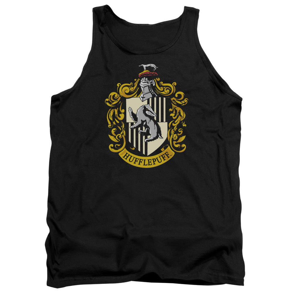 Harry Potter - Hufflepuff Crest - Adult Tank - Black