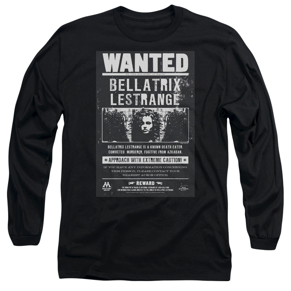 Harry Potter - Wanted Bellatrix - Long Sleeve Adult 18/1 - Black T-shirt