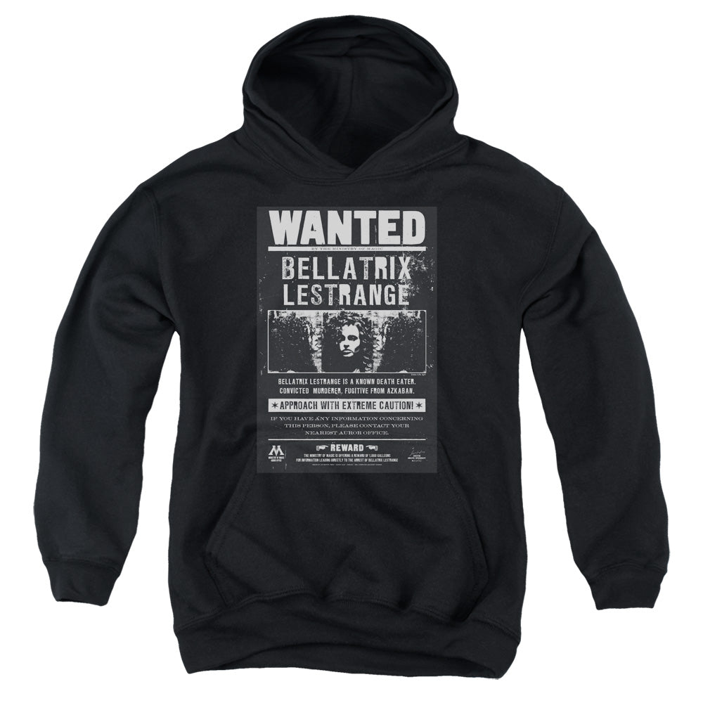 Harry Potter - Wanted Bellatrix - Youth Pull-over Hoodie - Black