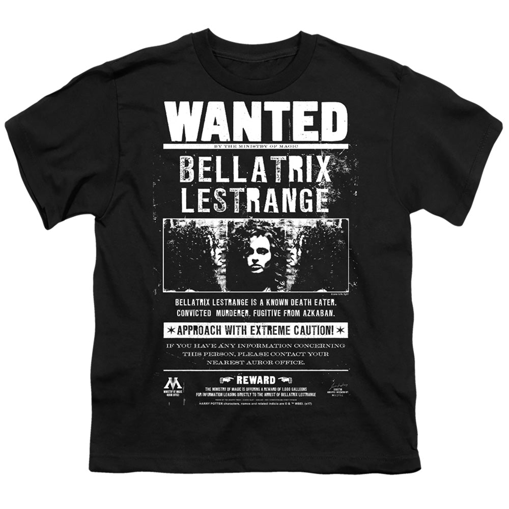 Harry Potter - Wanted Bellatrix - Short Sleeve Youth 18/1 - Black T-shirt