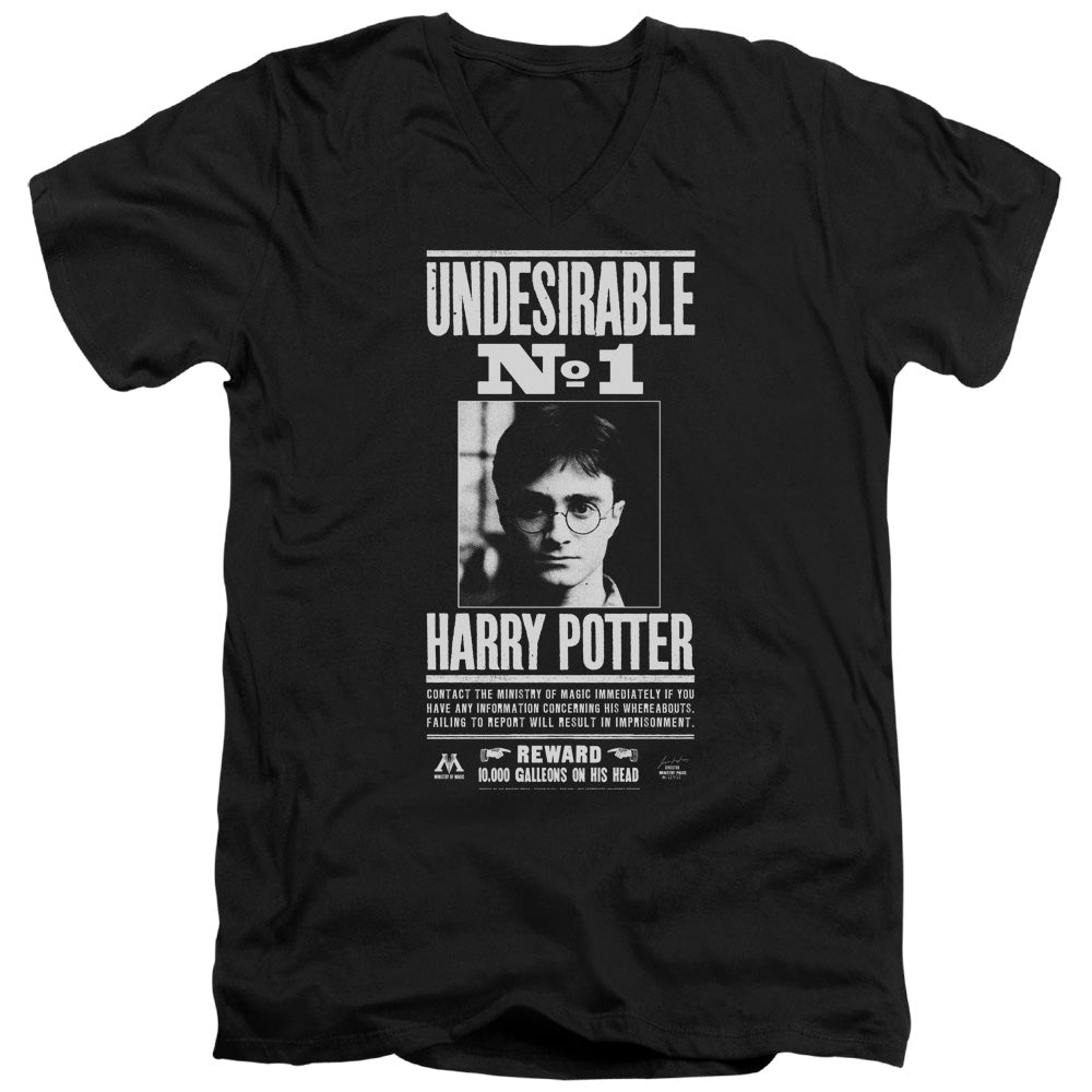 Harry Potter - Undesirable No 1 - Short Sleeve Adult V-neck 30/1 - Black T-shirt