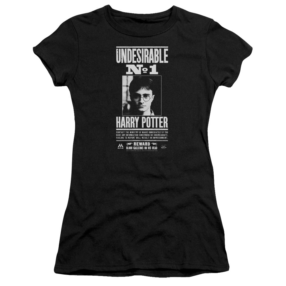 Harry Potter - Undesirable No 1 - Short Sleeve Junior Sheer - Black T-shirt