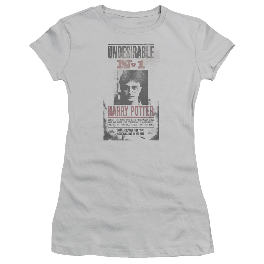 Harry Potter - Undesirable No1 Distressed - Short Sleeve Junior Sheer - Silver T-shirt