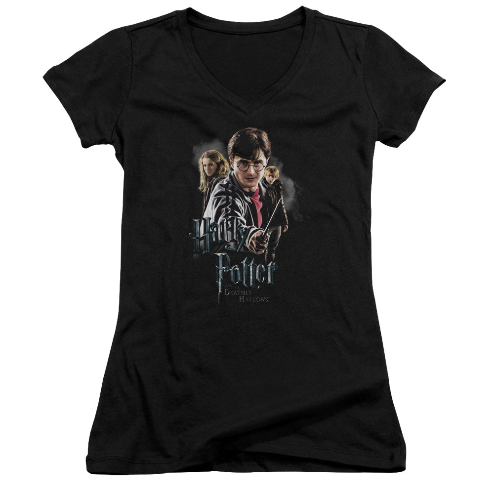 Harry Potter - Deathly Hollows Cast-junior V-neck - Black