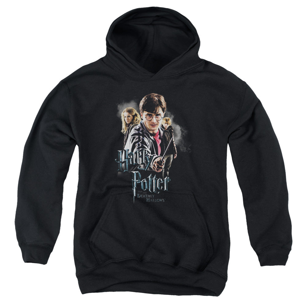 Harry Potter - Deathly Hollows Cast - Youth Pull-over Hoodie - Black