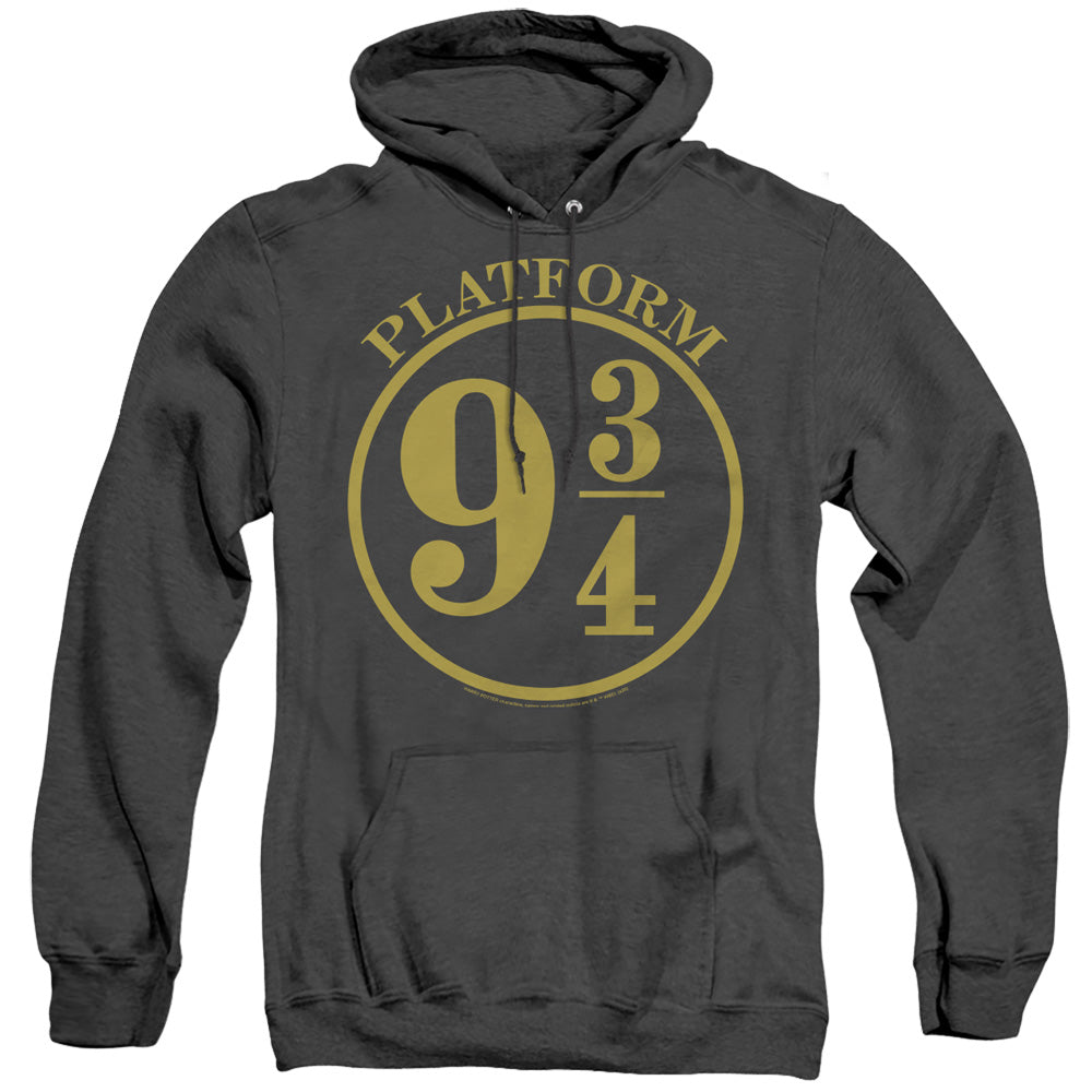 Harry Potter - 9 3/4 - Adult Heather Hoodie - Black