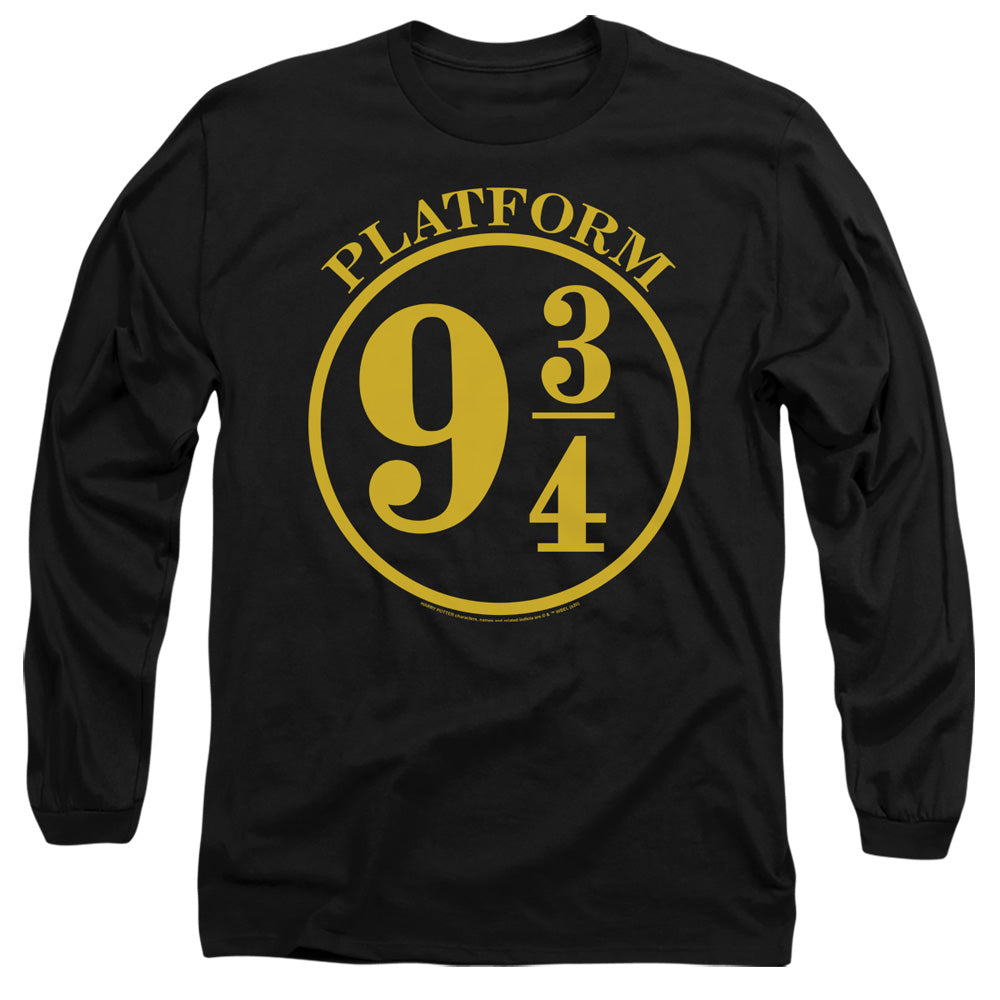 Harry Potter - 9 3/4 - Long Sleeve Adult 18/1 - Black T-shirt