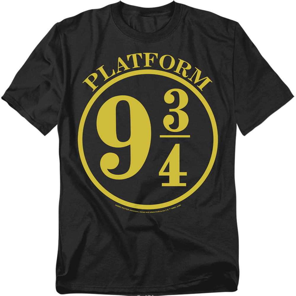 Harry Potter - 9 3/4 - Short Sleeve Adult 18/1 - Black T-shirt