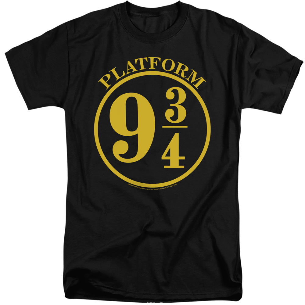 Harry Potter - 9 3/4 - Short Sleeve Adult Tall 18/1 - Black T-shirt