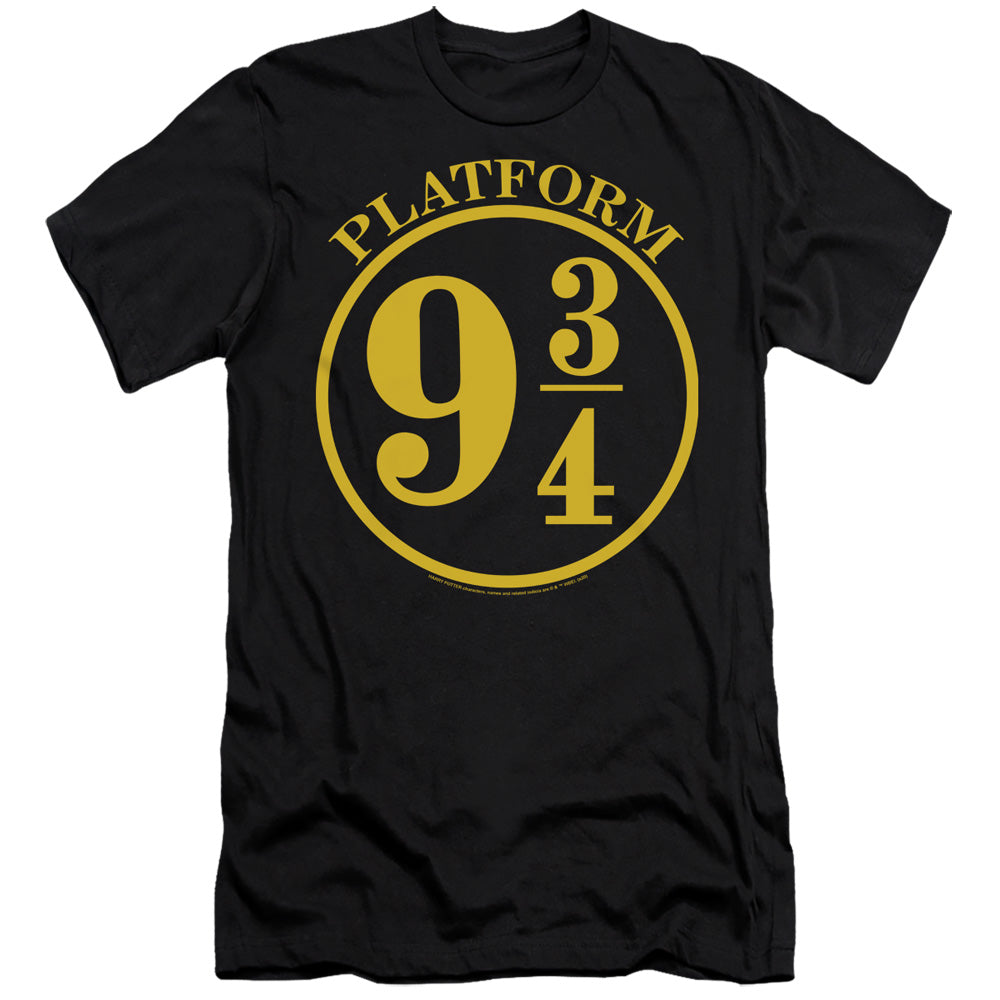 Harry Potter - 9 3/4 - Short Sleeve Adult 30/1 - Black T-shirt