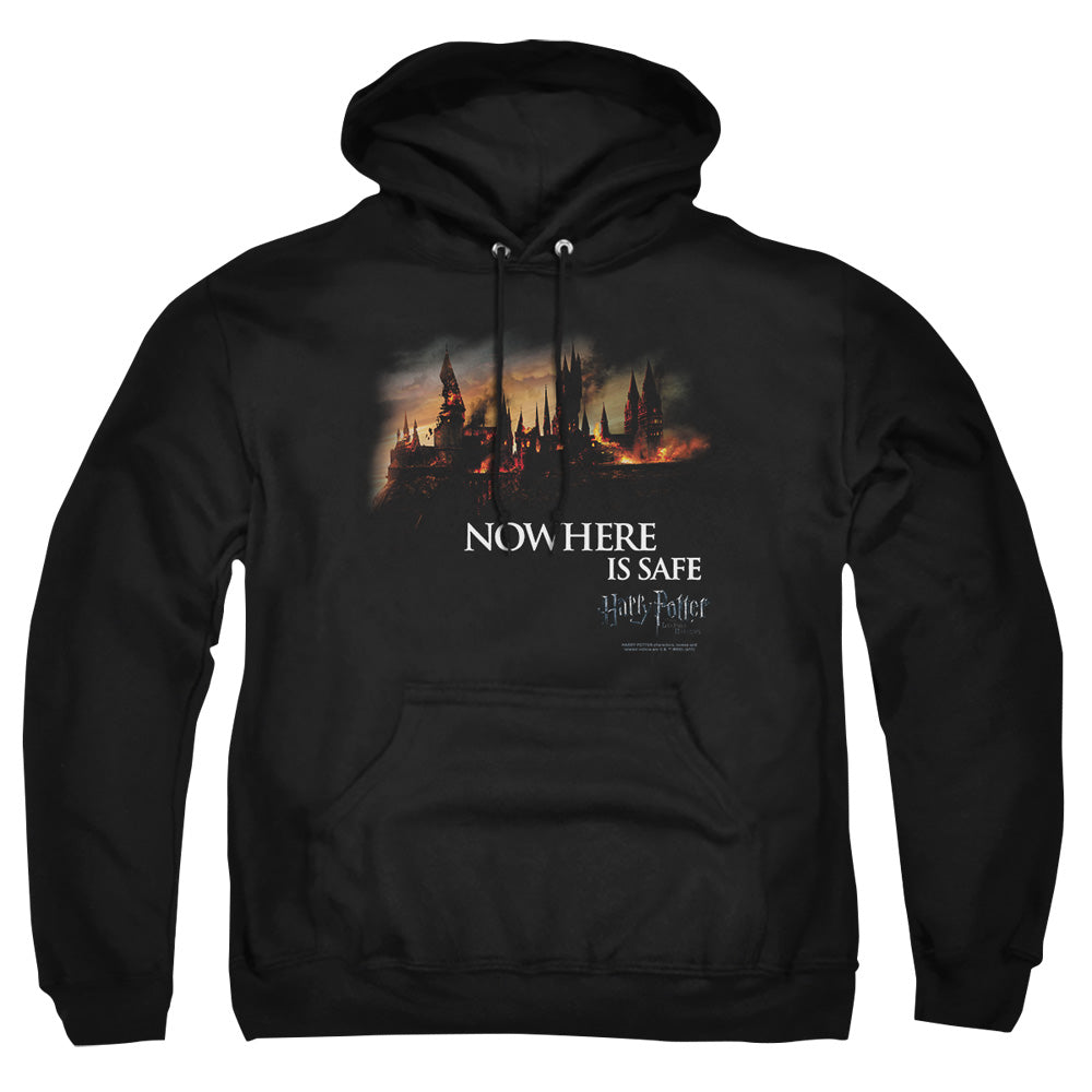 Harry Potter - Burning Hogwarts - Adult Pull-over Hoodie - Black