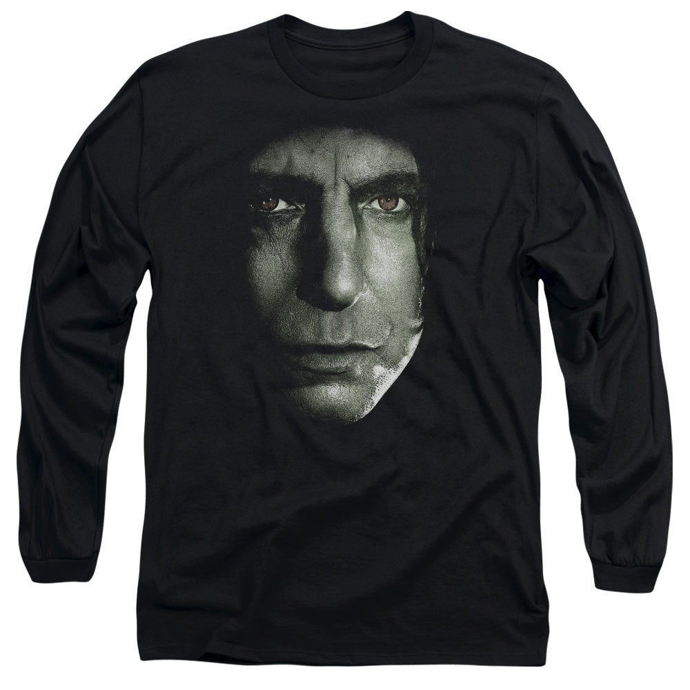 Harry Potter - Snape Head - Long Sleeve Adult 18/1 - Black T-shirt