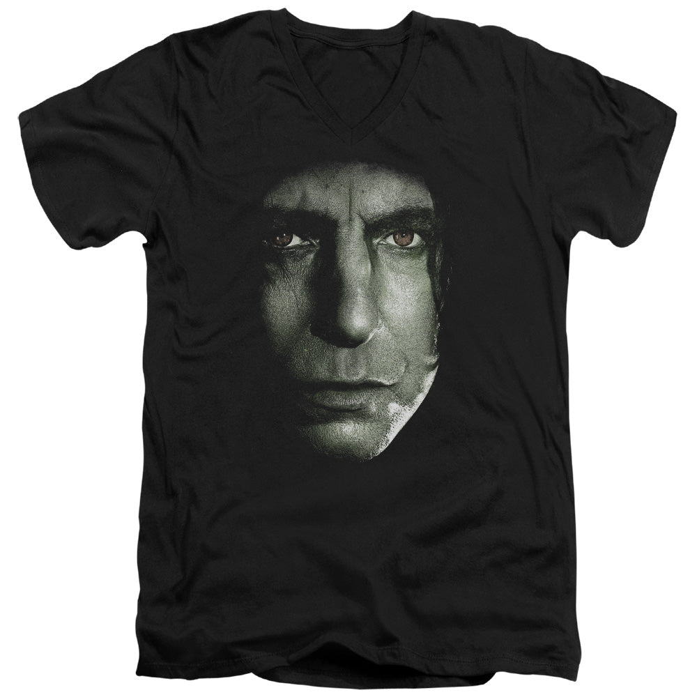 Harry Potter - Snape Head - Short Sleeve Adult V-neck 30/1 - Black T-shirt