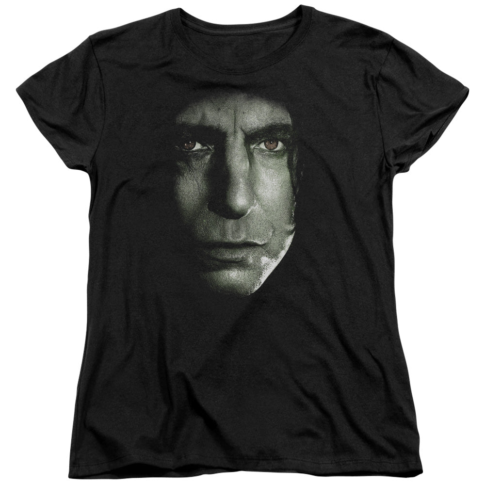 Harry Potter - Snape Head - Short Sleeve Womens Tee - Black T-shirt