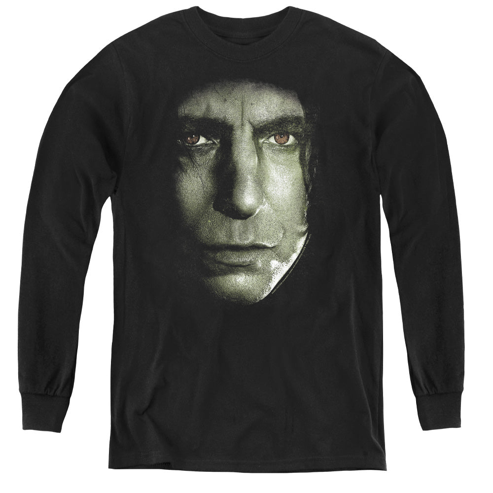 Harry Potter - Snape Head - Youth Long Sleeve Tee - Black