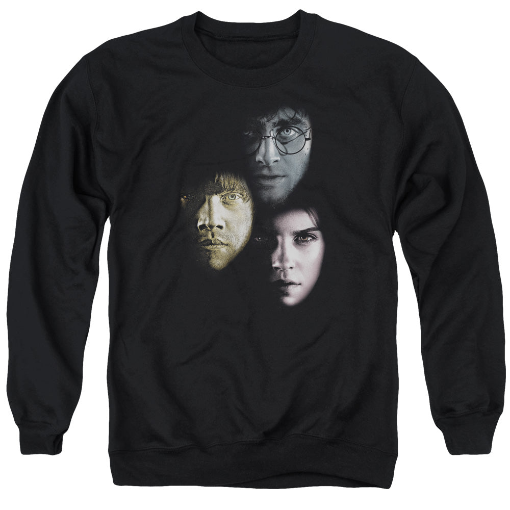Harry Potter - Hero Heads - Adult Crewneck Sweatshirt - Black