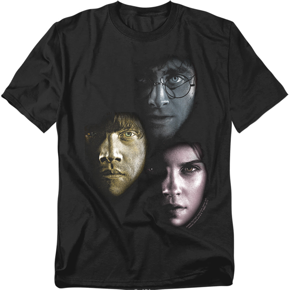 Harry Potter - Hero Heads - Short Sleeve Adult 18/1 - Black T-shirt