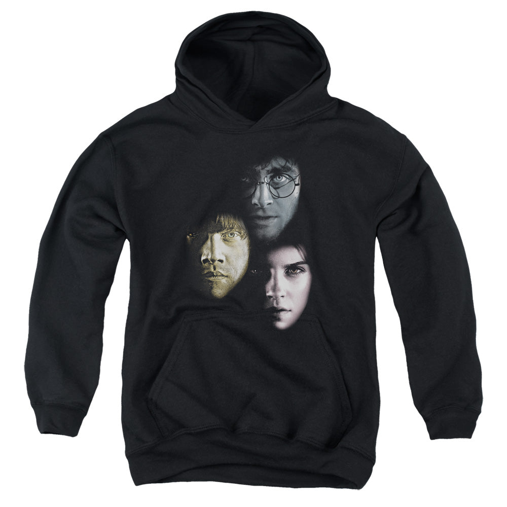 Harry Potter - Hero Heads - Youth Pull-over Hoodie - Black