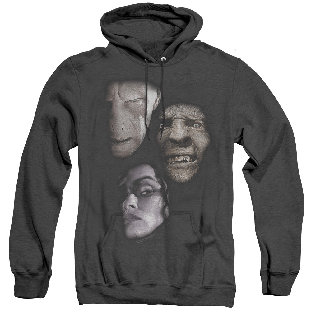 Harry Potter - Villian Heads - Adult Heather Hoodie - Black