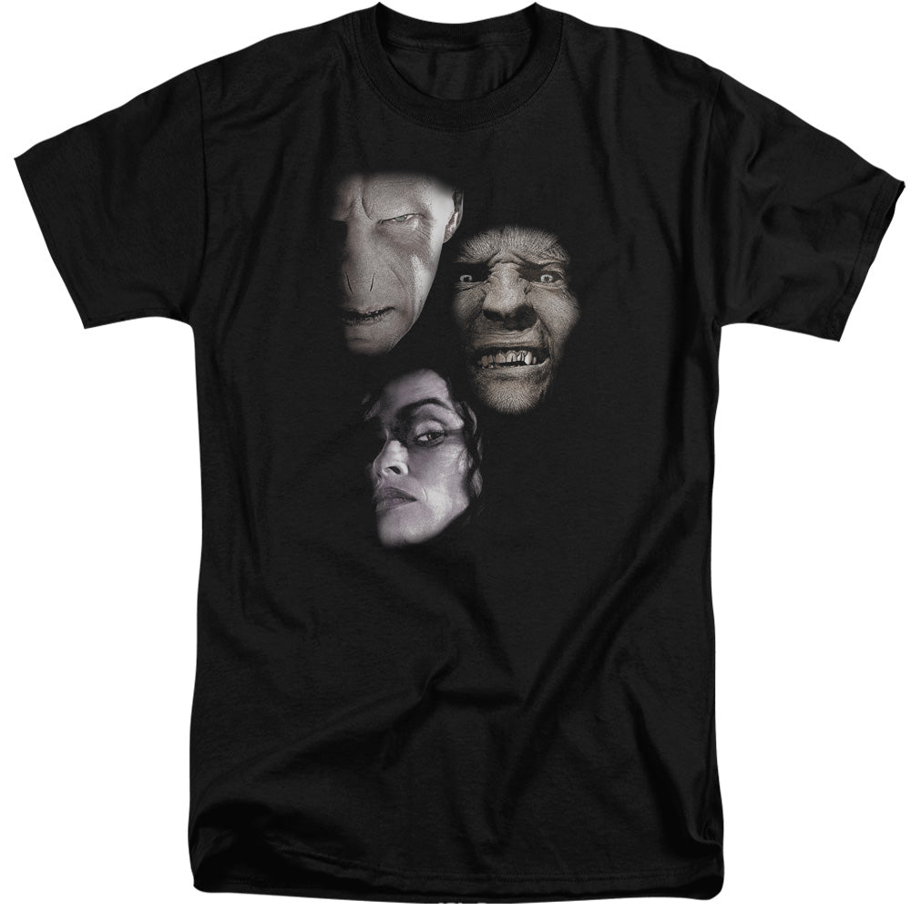 Harry Potter - Villian Heads - Short Sleeve Adult Tall 18/1 - Black T-shirt