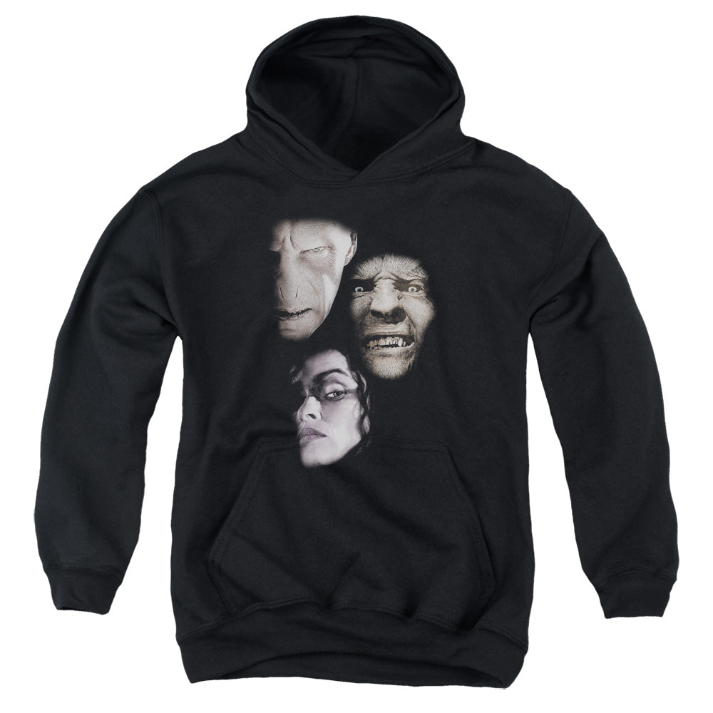 Harry Potter - Villian Heads - Youth Pull-over Hoodie - Black