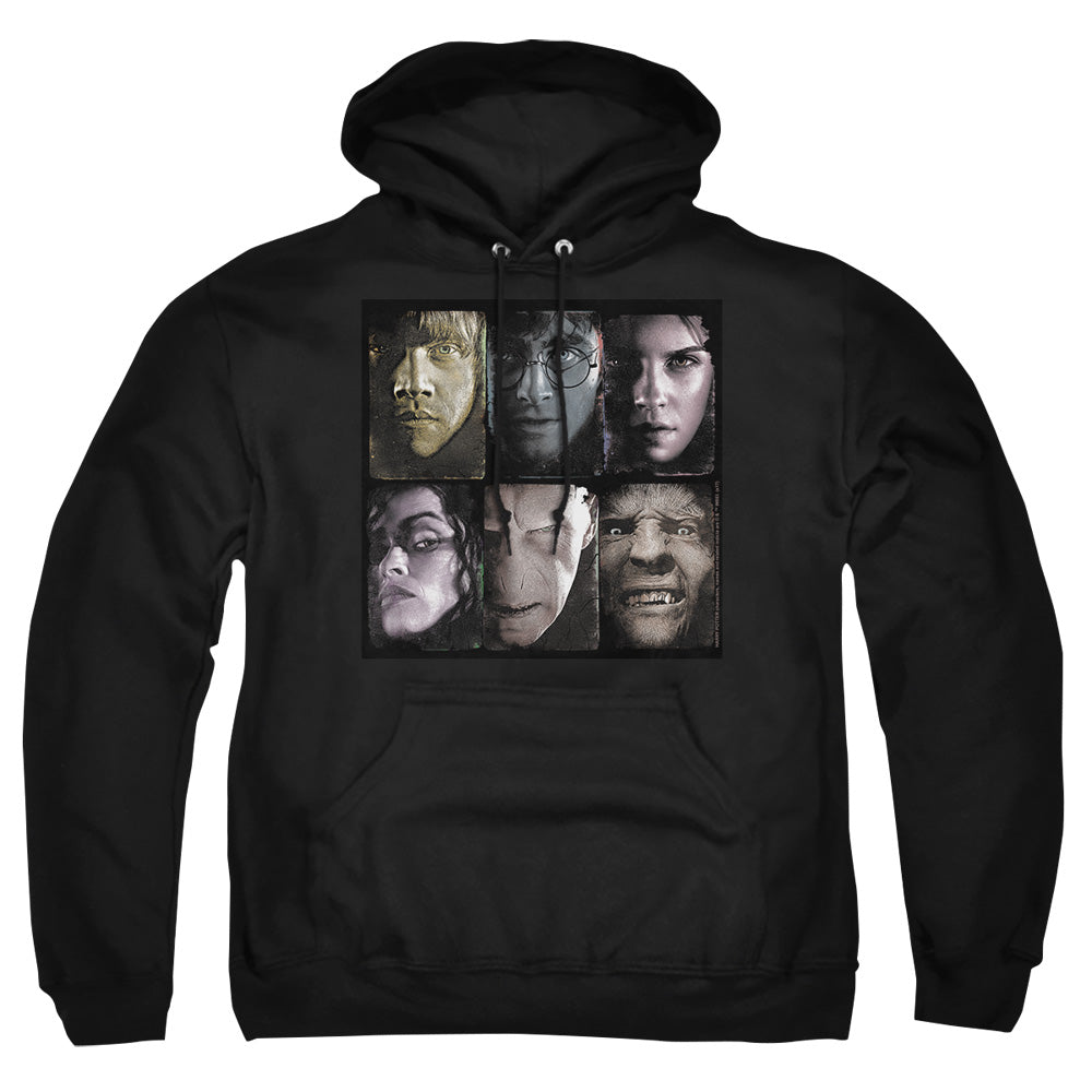 Harry Potter - Horizontal Heads - Adult Pull-over Hoodie - Black