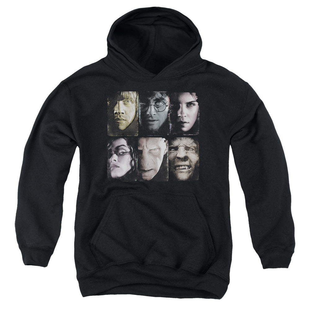 Harry Potter - Horizontal Heads - Youth Pull-over Hoodie - Black