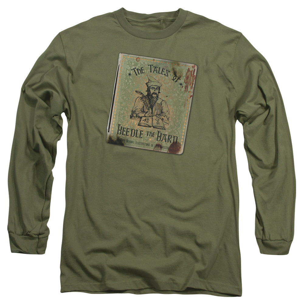 Harry Potter - Beedle The Bard - Long Sleeve Adult 18/1 - Military Green T-shirt