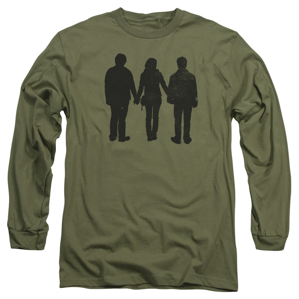 Harry Potter - Three Stand Alone - Long Sleeve Adult 18/1 - Military Green T-shirt