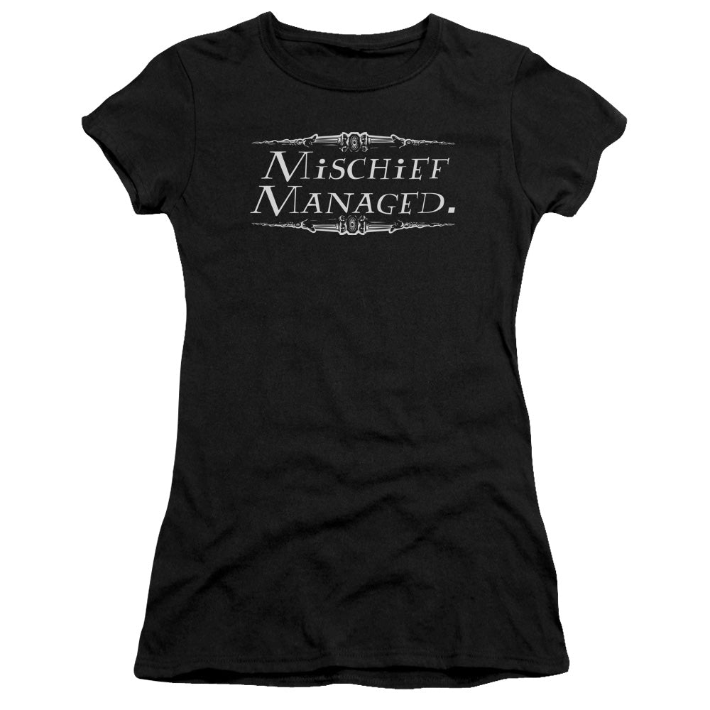 Harry Potter - Mischief Managed - Short Sleeve Junior Sheer - Black T-shirt